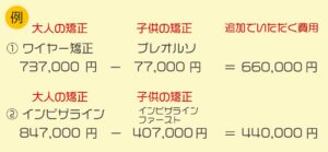 子供の矯正を行った後に将来大人の矯正も行う場合の費用
