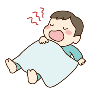寝ている子供のイラスト