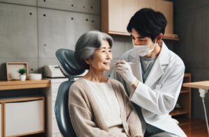 治療を受ける女性